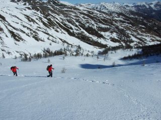 verso il colletto e la costa treceira