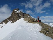 Ritorno verso l'anticima