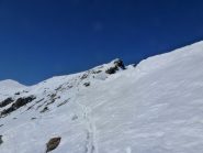 la cresta nella parte mediana