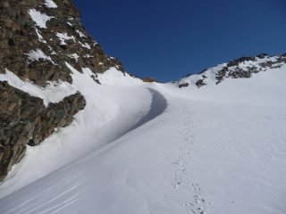 il Colle di Oin dal ghiacciaio della Source de l'Isere