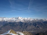 panoarma dalla cima...pochissima neve in valle