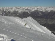 Discesa,inizio della cresta nord-ovest.