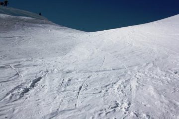 neve ventata vicino alla vetta
