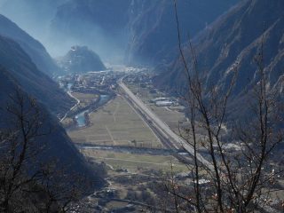 La piana di Hone e il forte di Bard