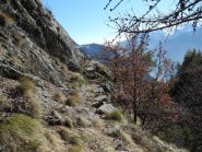 il sentiero più disagevole che conduce a Verdoyen