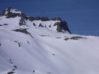 l'arrivo al Colle con passaggio sotto L'Hermite...