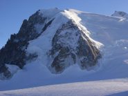  l'uscita della goulotte,  sopra e a sinistra del Triangle du Tacul