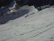 La parte di cresta percorsa a partire dal colletto in basso a sx.