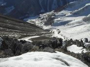 A sud neve continua solo nella gorgia Pianard.