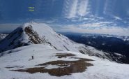 La cresta del Nebin scendendo dal Cugn di Goria alla Bassa dell'Aiet