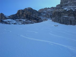 solo sette tracce per tutta la larghezza del conoide!!