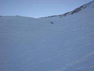 Sulle roccette in alto l'uscita in cresta.