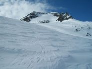 Sul ghiacciaio verso la cima