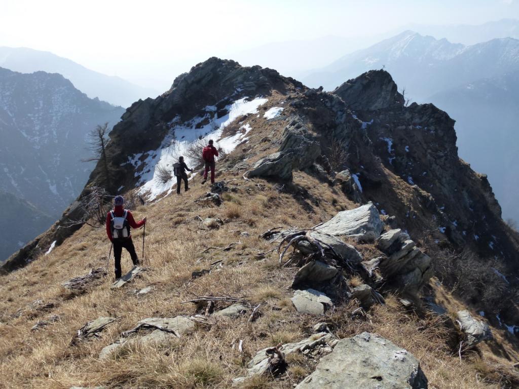 discesa verso la punta delle gheule