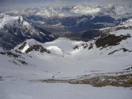 la vista su tutto il vallone percorso
