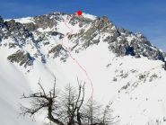 L'itinerario visto dalla costiera 3 Croci-4 Sorelle (foto Mountain)