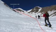 il tracciato seguito nella prima parte del vallone (3-3-2012)