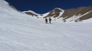 entrati nel vallone che sale verso il Col du Crachet (3-3-2012)