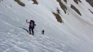 la ripida rampa che porta al Col du Crachet (3-3-2012)