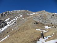 pendio di salita alla cima delle saline visto dal colle   