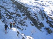 La discesa sulle cascate...