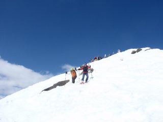 discesa dalla cima