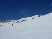 il versante di salita alla cima