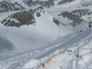 dalla cima: traccia di salita e punta quota 2879