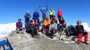 foto di gruppo in vetta al Pic de Chateau Renard