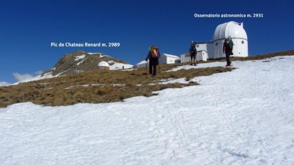 arrivando all'osservatorio astronomico del Pic de Chateau Renard