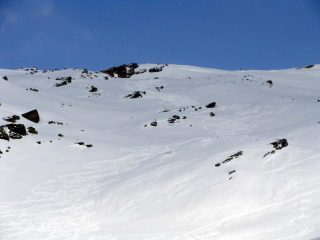 scendendo dalla cima
