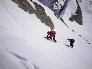 impennata del pendio sotto il colletto