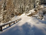 Strada da Petit Mont Blanc a Dondena a quota 1770 m