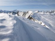 La cresta dell'Asgelas verso Colle della Balma