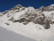 Monte Dela (3139 m), zona da cui ho sentito uno scaricamento
