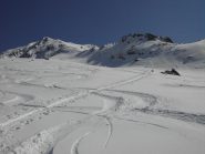 Io sceso per ultimo dopo gli sciatori.