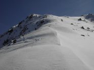 Inizio della cresta sommitale.