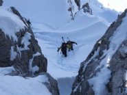 salendo nel canalino finale