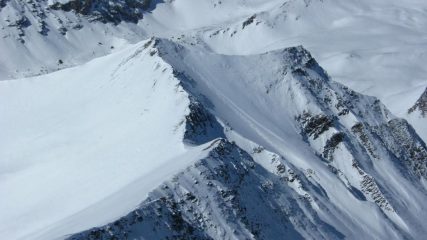 Tracce di discesa dal Buc Faraut...