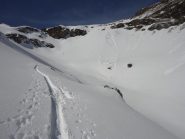 il ripido tratto che porta al colle Bussola