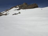 l'ultimo tratto ripido che porta alla fascia rocciosa finale 