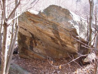 uno tra i boulder più duri (purtroppo bagnato)