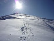 verso la cima, sulla cresta