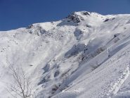 il canalone sceso dal gruppo