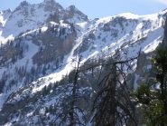 Il canale tracciato, salendo al colle della scala