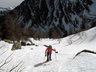 scivolo all'uscita del bosco