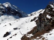 Discesa e risalita oltre il Colle delle Lance
