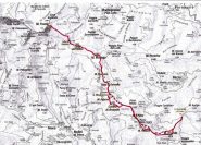 Cartina con itinerario