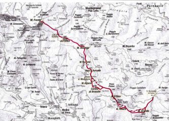 Cartina con itinerario