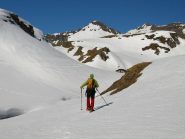 Lungo il vallone verso Corno Bussola (3023 m), quello a destra dello spacco a V